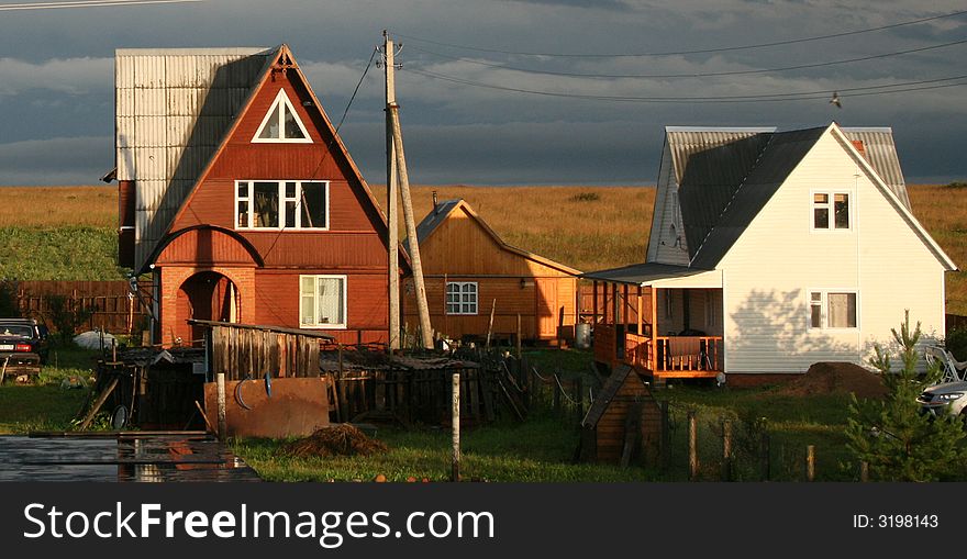 Country Cottage At A Dawn