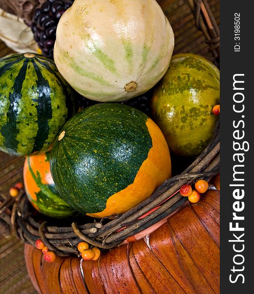 Halloween Decorations in a small basket