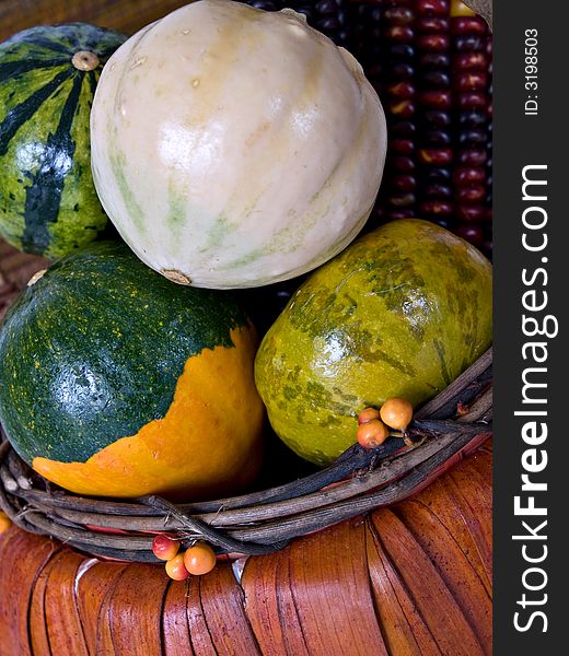 Halloween Decorations in a small basket