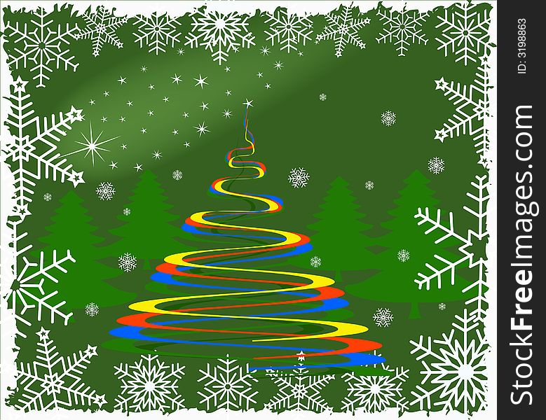Vector abstract composition Christmas background