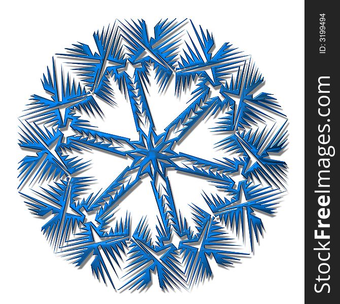 Unique, unusual 3d snowflake illustration series - look more in my portfolio