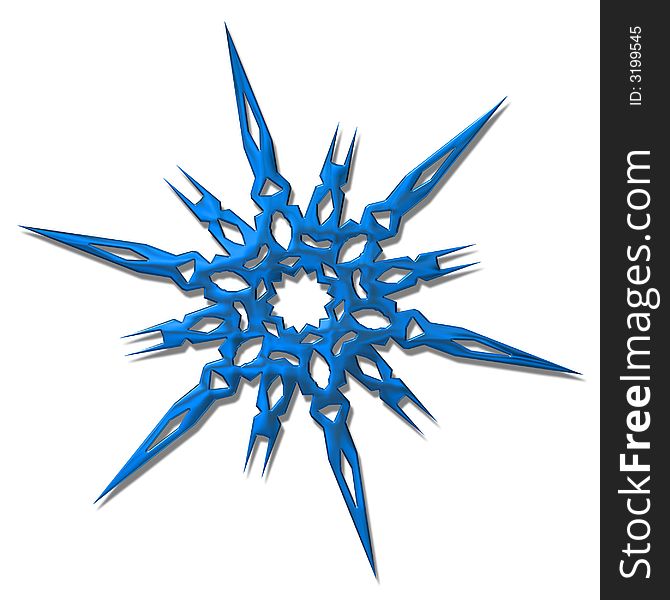 Unique, unusual 3d snowflake illustration series - look more in my portfolio