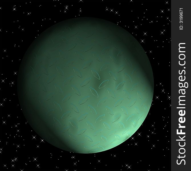 Green Diamond Planet with Stars