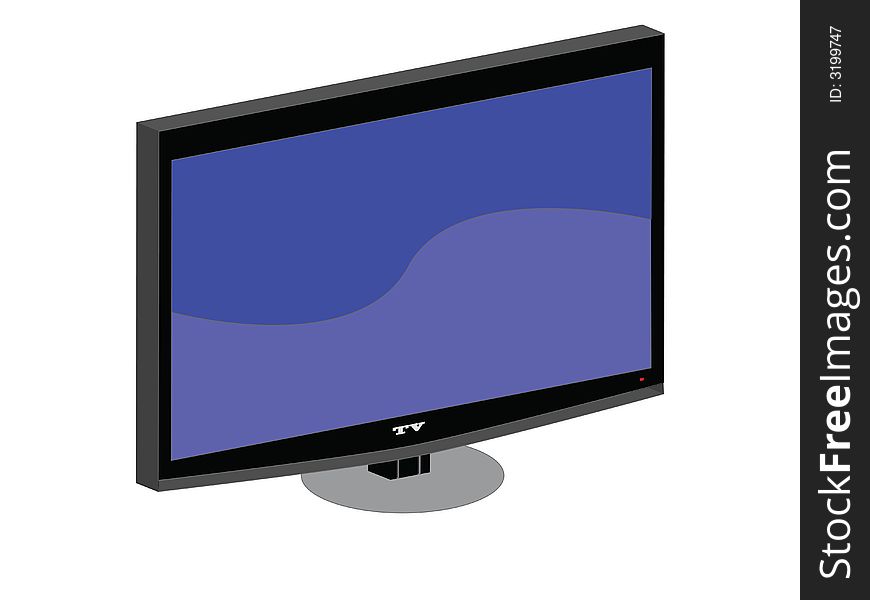 A vector representing a plasma TV