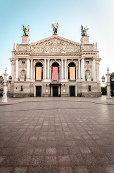 Lviv Opera Theatre Stock Photos