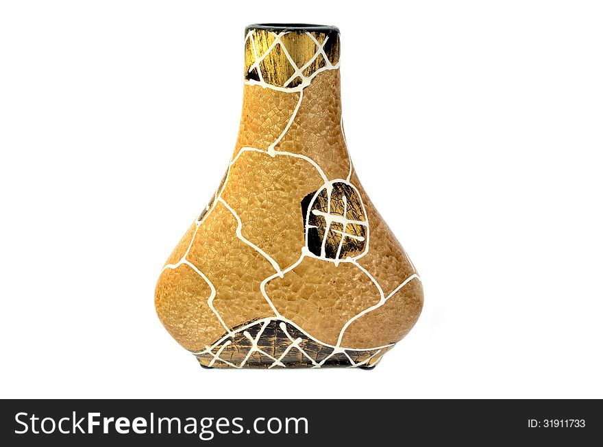 Decorative flowerpot Isolated on the white background