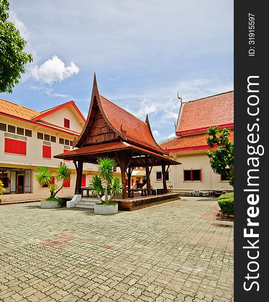 View of Wat Chalong buildings Phuket