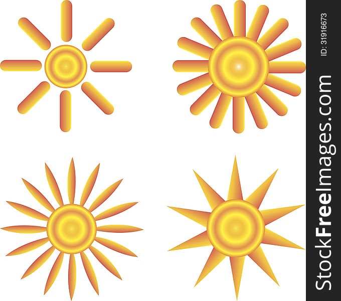 The Sun Icon. Symbol.