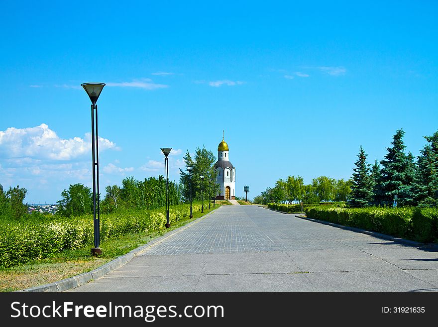 Avenue to the temple-chapel in honour of the Vladimir icon of the Mother of God