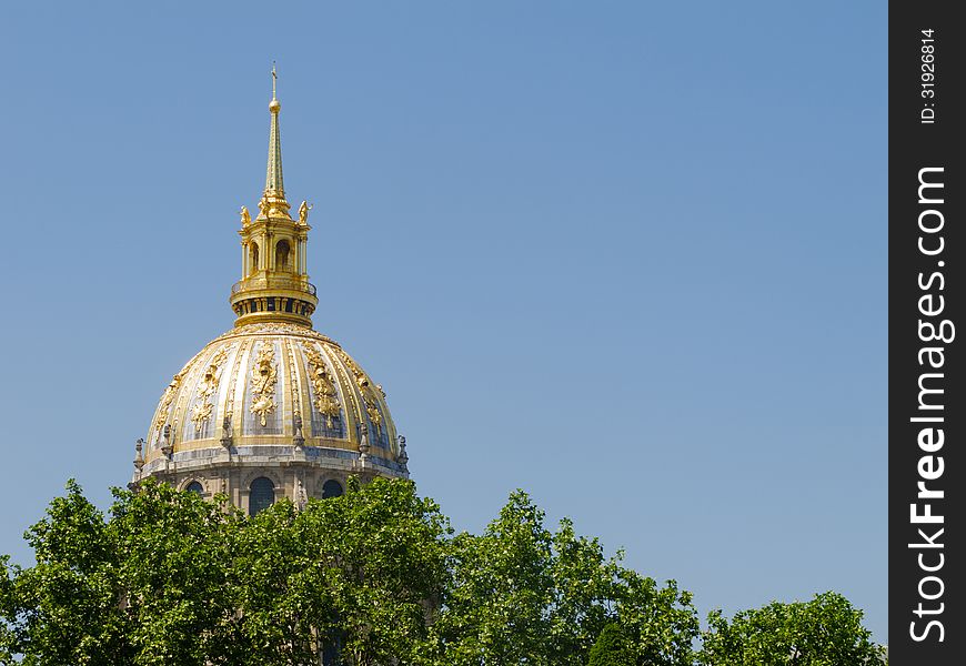 Dome of chapel, Les Invalides. Dome of chapel, Les Invalides