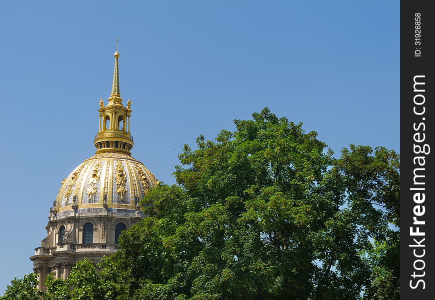 Dome of chapel, Les Invalides. Dome of chapel, Les Invalides