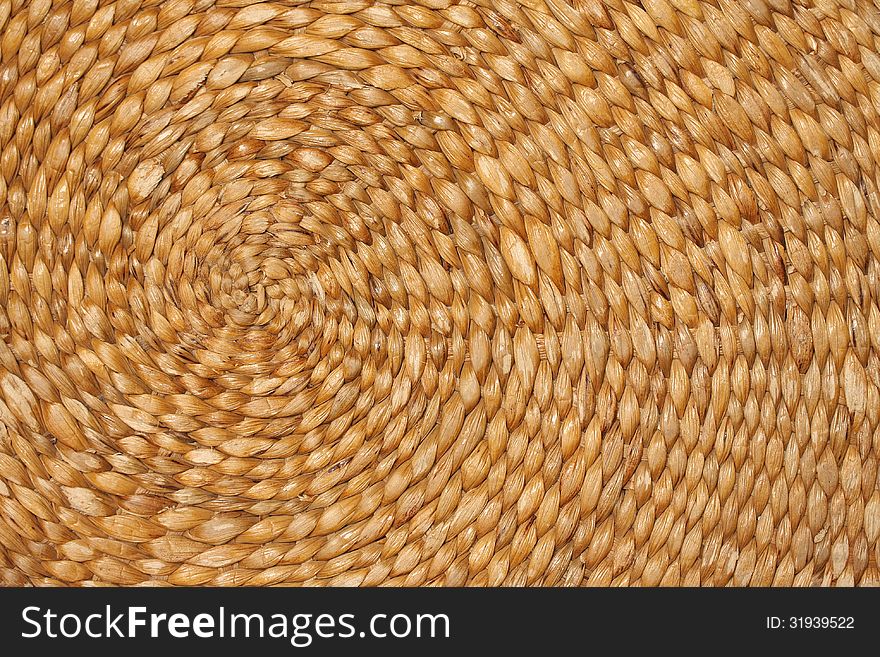 Close up of woven basket with spiral form. Close up of woven basket with spiral form