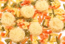 Different Pasta In Three Colors Close-up Stock Photography Different Pasta In Three Colors Close-up Stock Photography