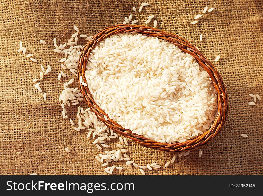 Uncooked white rice