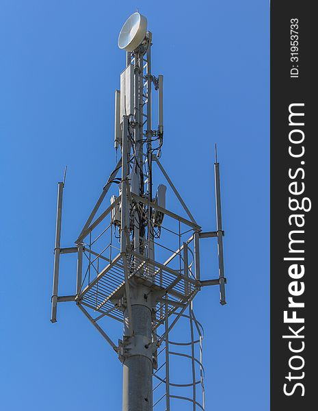 Tower on a background of blue sky