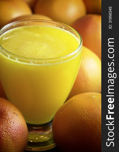 Orange Juice and orange fruits