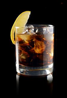 Cocktail With Ice Cola Whiskey Stock Images Cocktail With Ice Cola Whiskey Stock Images