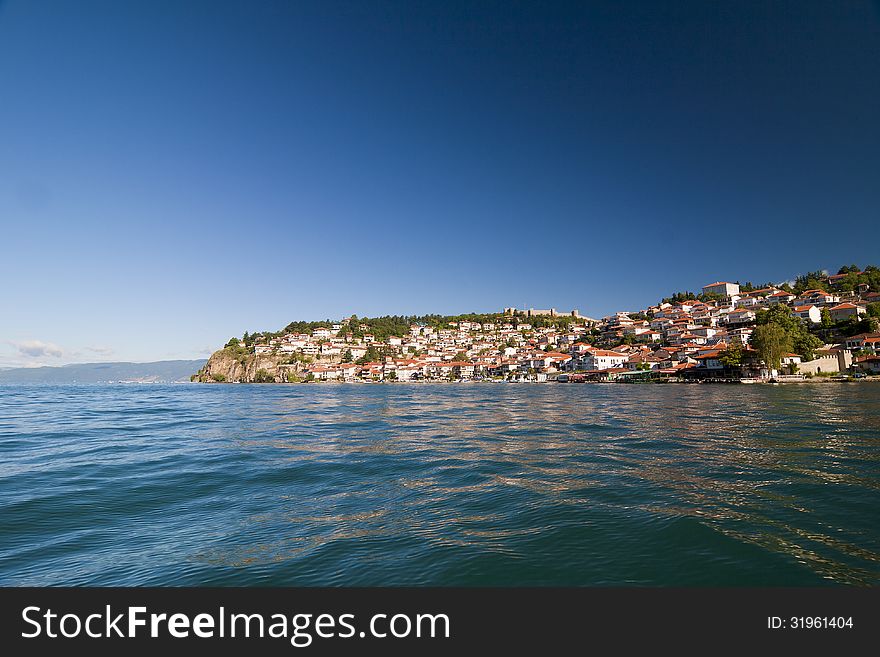 View of the Lake Ohrid in Macedonia. View of the Lake Ohrid in Macedonia