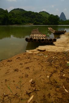 Abandoned Bamboo Rafts Stock Image Abandoned Bamboo Rafts Stock Image