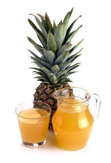 Full Glass And Jug Of Pineapple Juice Stock Photo Full Glass And Jug Of Pineapple Juice Stock Photo