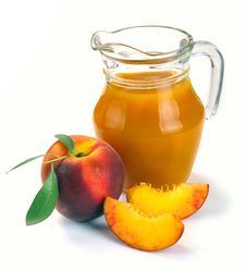 Peach Juice And Fruit Stock Photography Peach Juice And Fruit Stock Photography