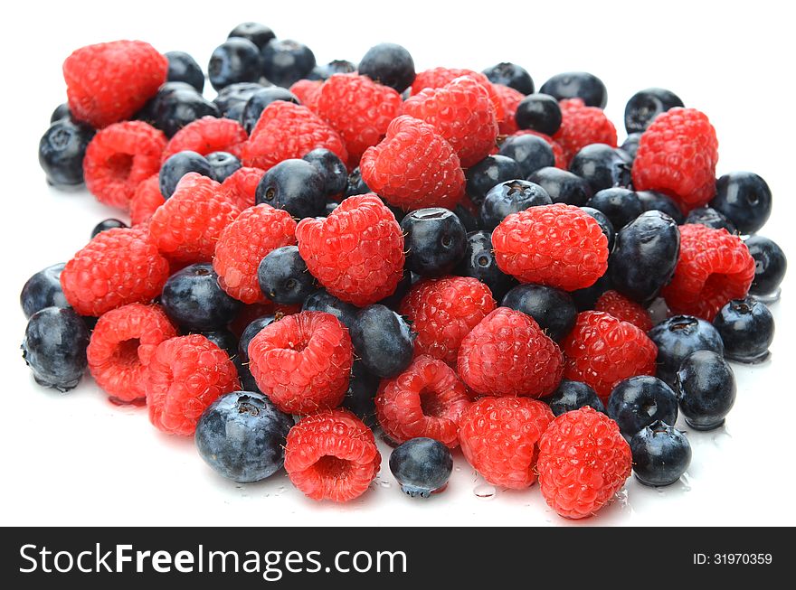 Mixed Blueberries and Raspberries