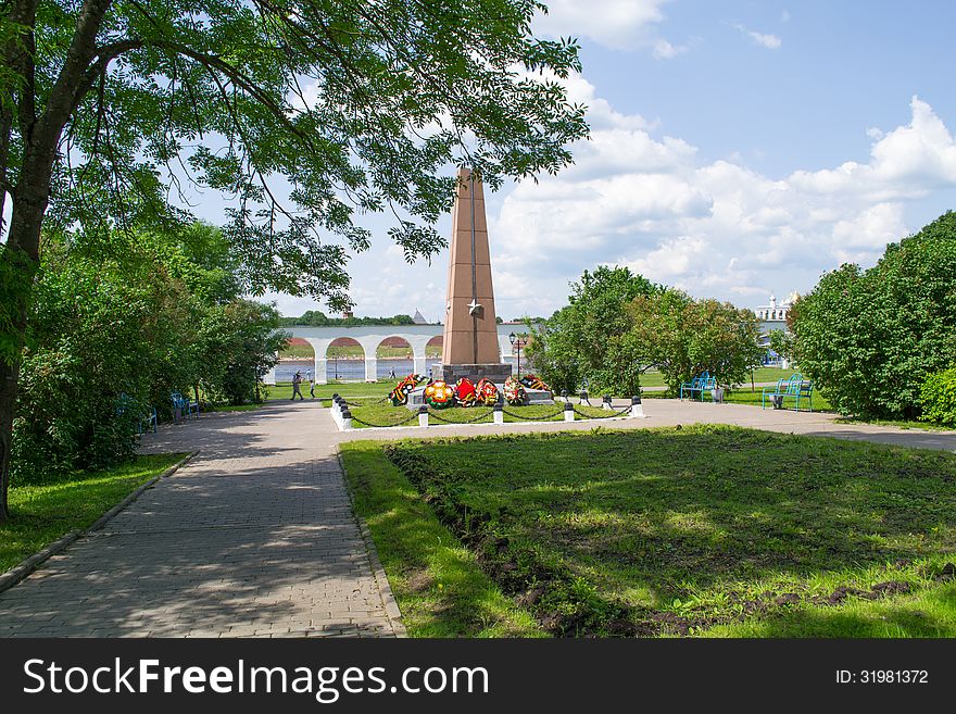 Monument to the heroes at Yaroslav's court in Great Novgorod, Russia. Monument to the heroes at Yaroslav's court in Great Novgorod, Russia