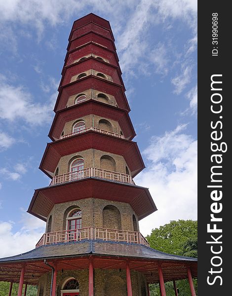 Image of a chinese pagoda taken in london London. Image of a chinese pagoda taken in london London