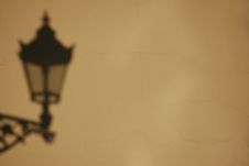 Shadow Of The Lamp On Wall Royalty Free Stock Photography