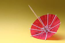 Cocktail Umbrella - Red Royalty Free Stock Image Cocktail Umbrella - Red Royalty Free Stock Image