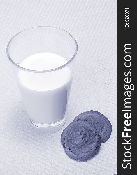 Black and white cookies and milk