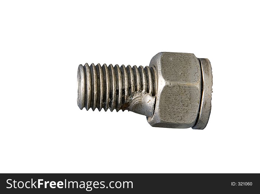 Bolt with clipping path on white background