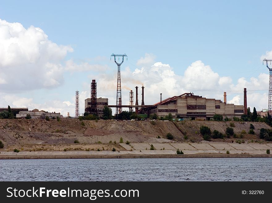 The factory on the Volga river. Russia. The factory on the Volga river. Russia