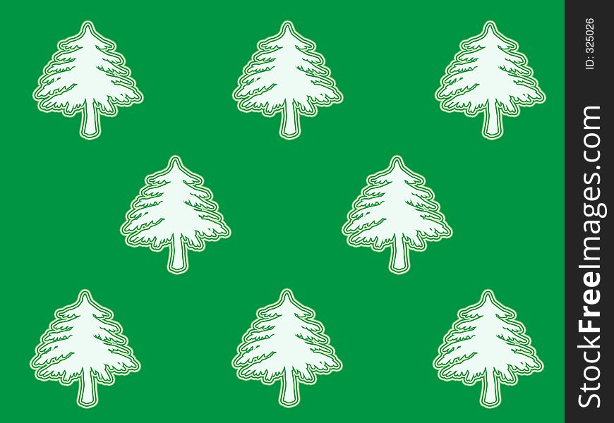 White Christmas Trees