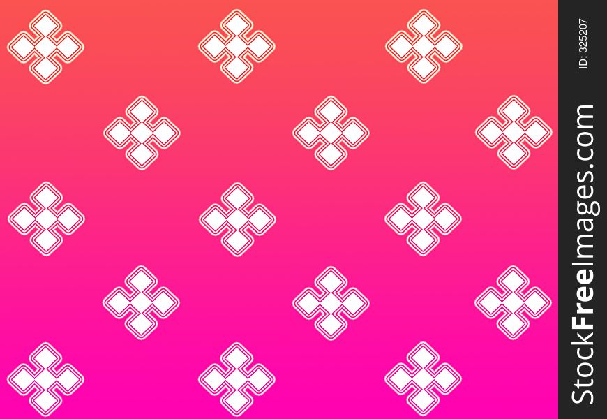 Diamond pattern on red and pink gradient colors