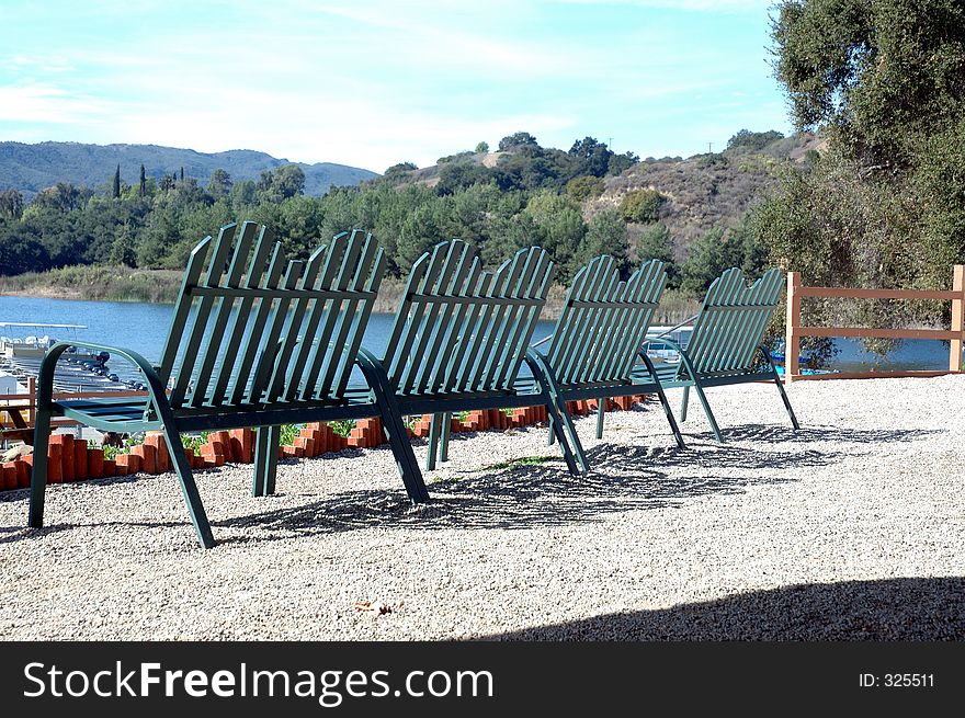 Chairs at the lake