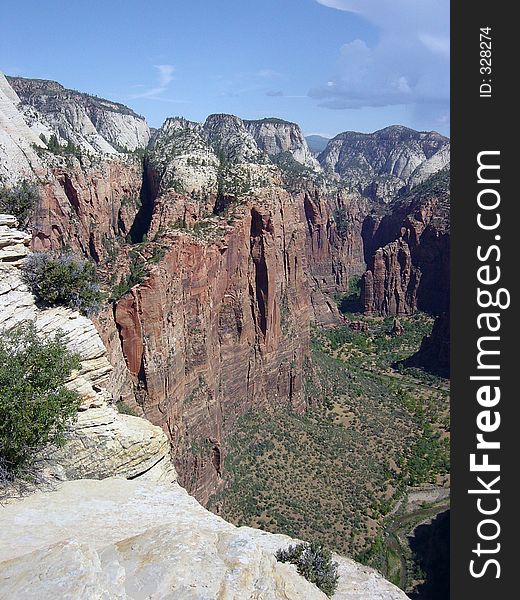 A picture overlooking part of Mt. Zion National park. A picture overlooking part of Mt. Zion National park.