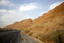 Road Following The Dead Sea Stock Photography