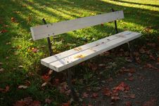 Autumn Bench And Colorful Leaves Royalty Free Stock Photography Autumn Bench And Colorful Leaves Royalty Free Stock Photography