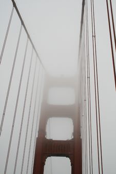 Golden Gate In The Fog Royalty Free Stock Photos Golden Gate In The Fog Royalty Free Stock Photos