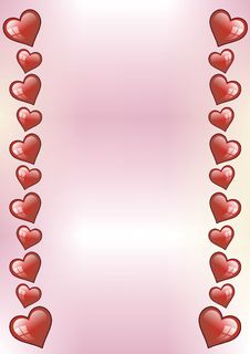 Frame Hearts Stock Image