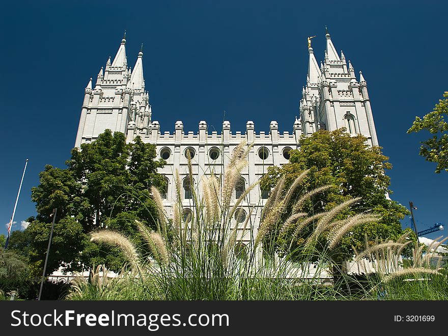 A mormon church in Slat Lake City, Utah. A mormon church in Slat Lake City, Utah