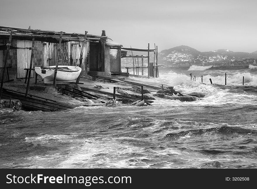 Temporary photo in Ibiza, great surge. Temporary photo in Ibiza, great surge