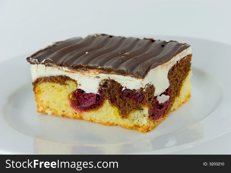 Chocolate Cake With Cherry And