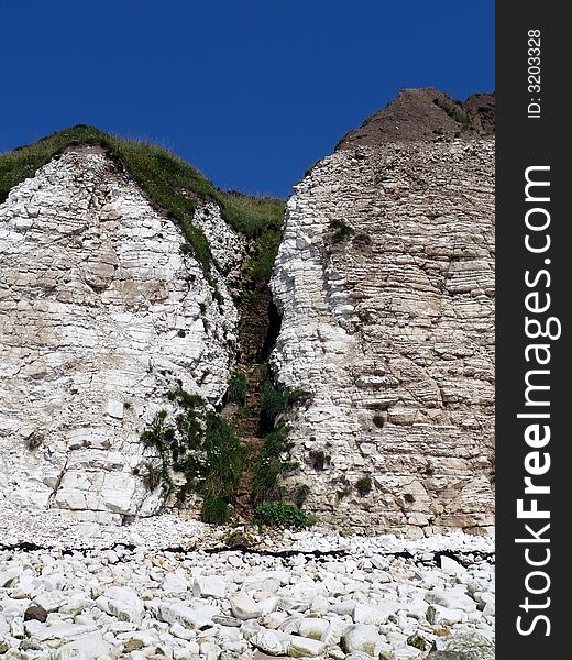 Flamborough white cliffs - yorkshire - england. Flamborough white cliffs - yorkshire - england