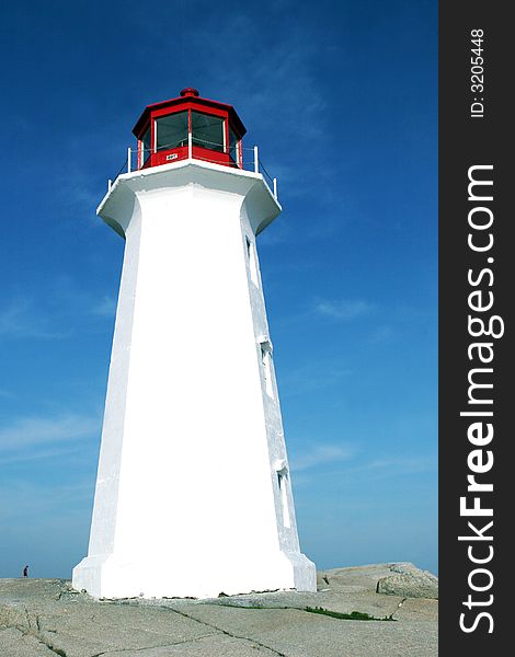 Lighthouse at Peggy's Cove, Nova Scotia, Canada - travel and tourism.