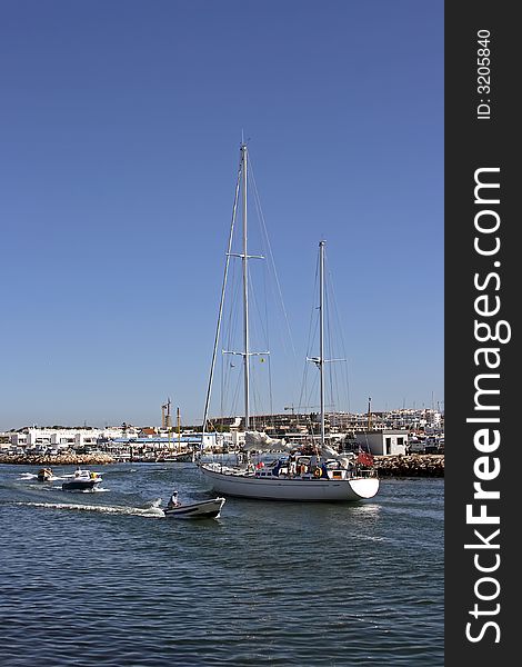 Sailingyacht In Lagos Harbor