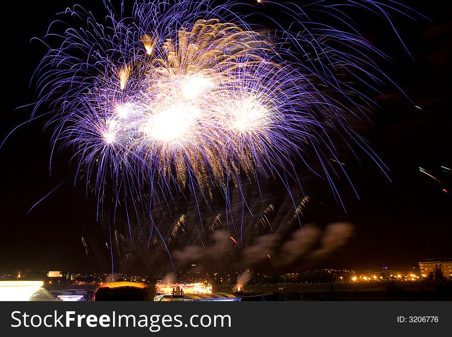 Zagreb fireworks festival on the river