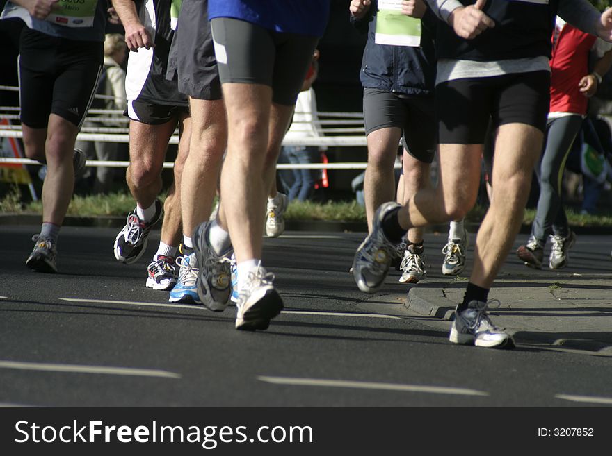 Runrunners at a marathon event