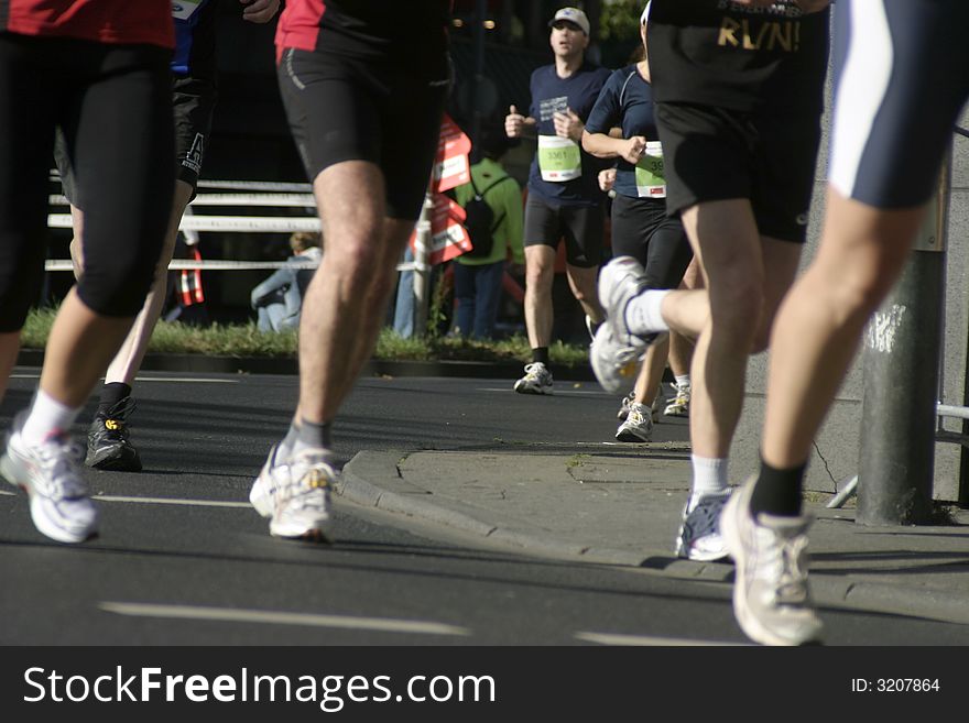 Runners at a marathon event